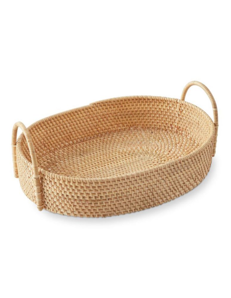 Charola ornamental Light Woven de ratán