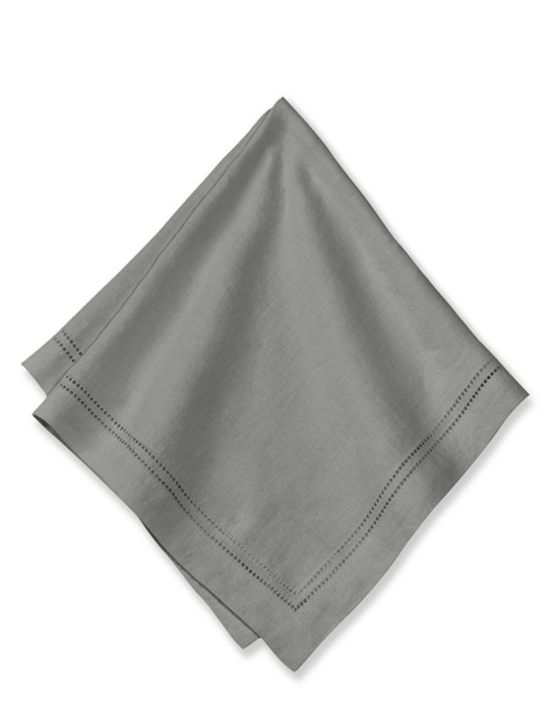 Set de servilletas Linen Double Hemstitch de lino 4 piezas