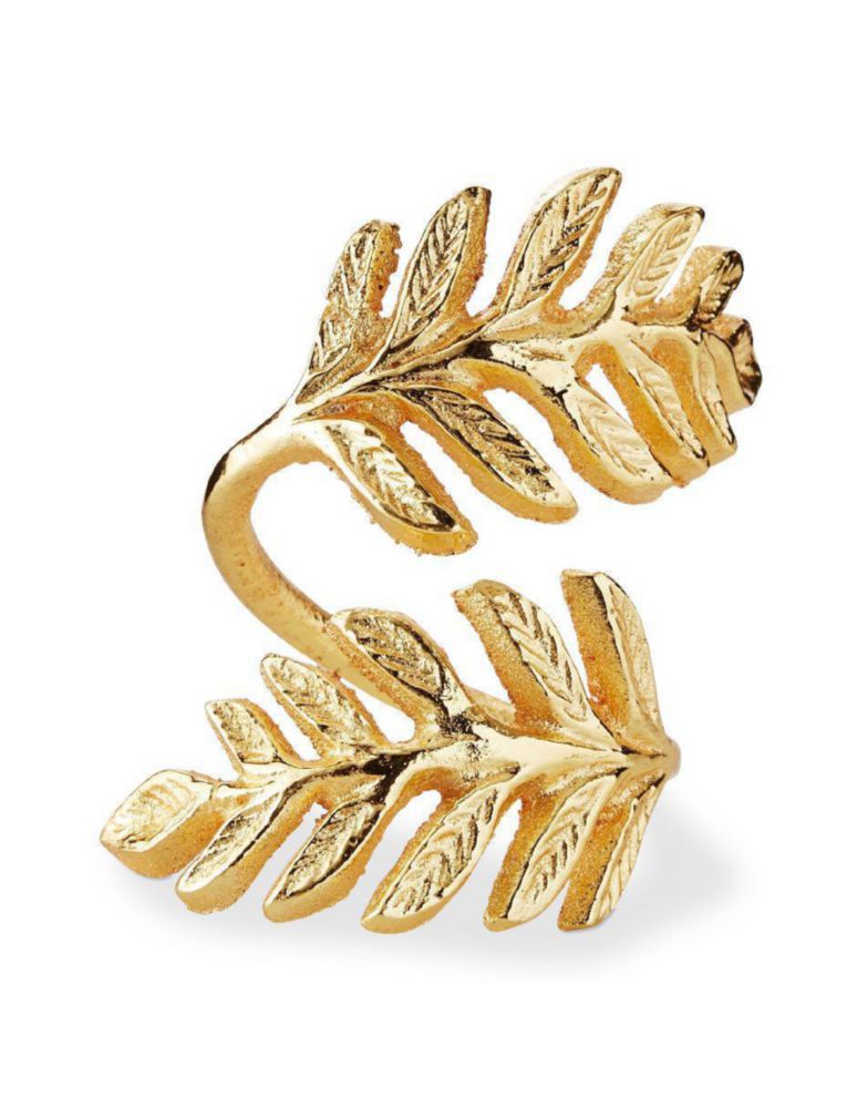 Set de 4 Aros para Servilleta Gold Leaf 2