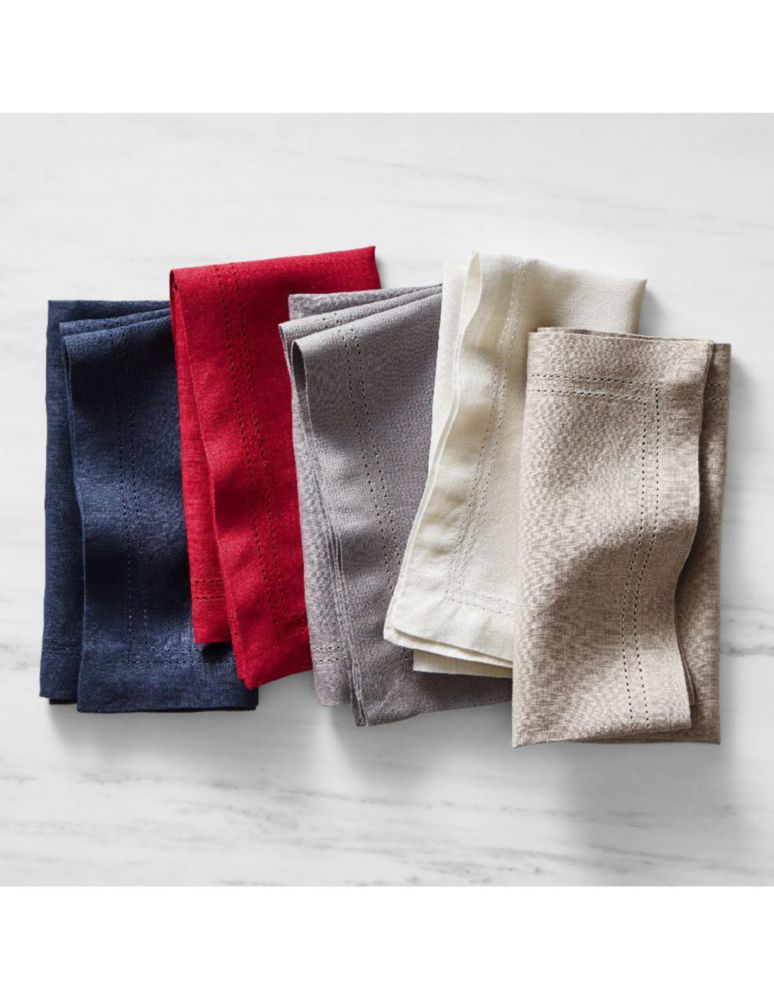 Servilletas Linen Double Hemstitch de lino 4 piezas 2