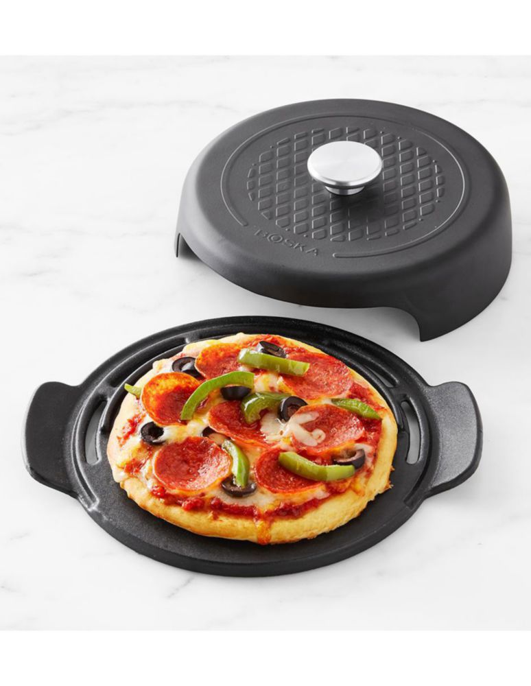 Mini horno para pizza con tapa Boska hierro fundido