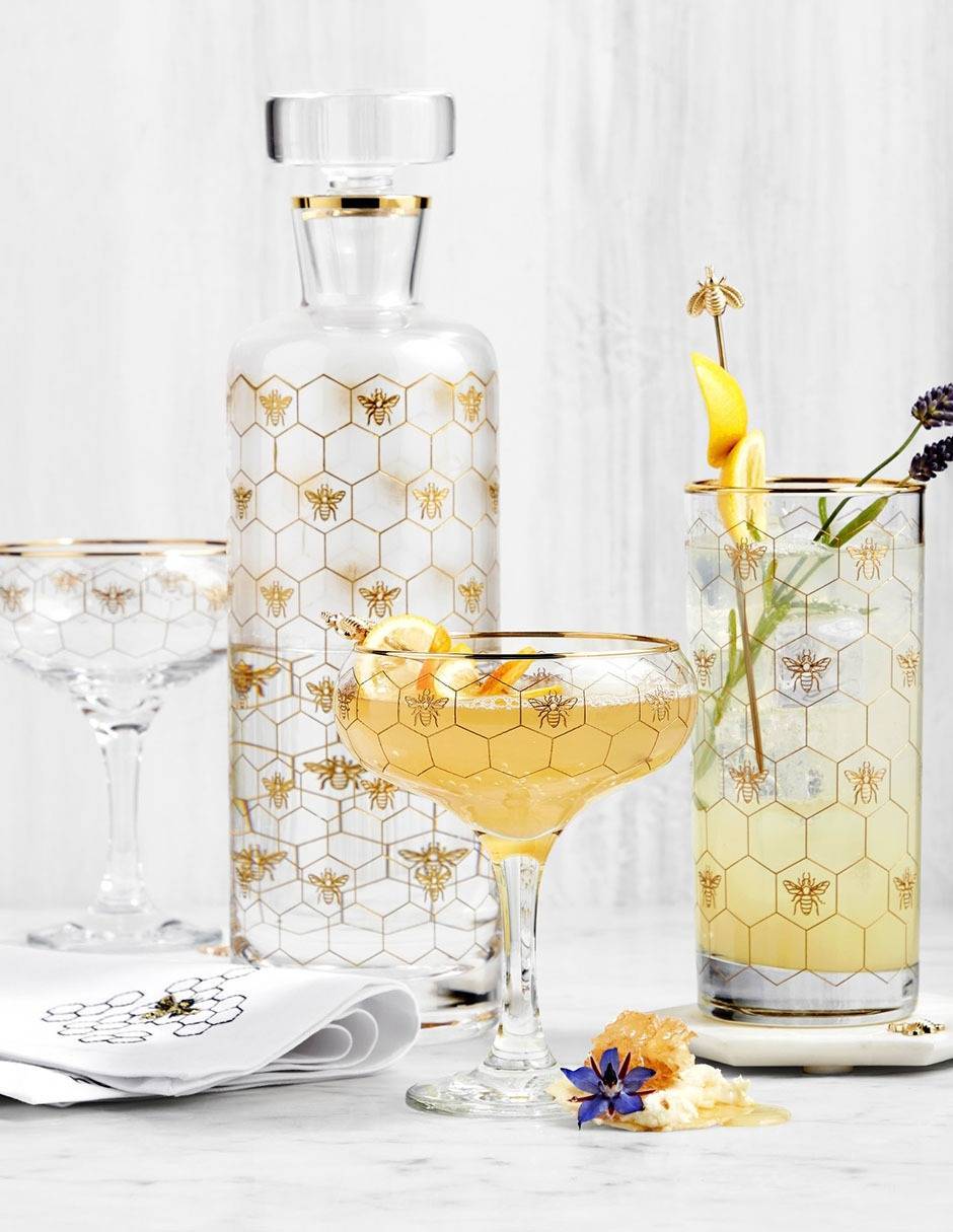 Vaso High Ball Honeycomb de vidrio 2