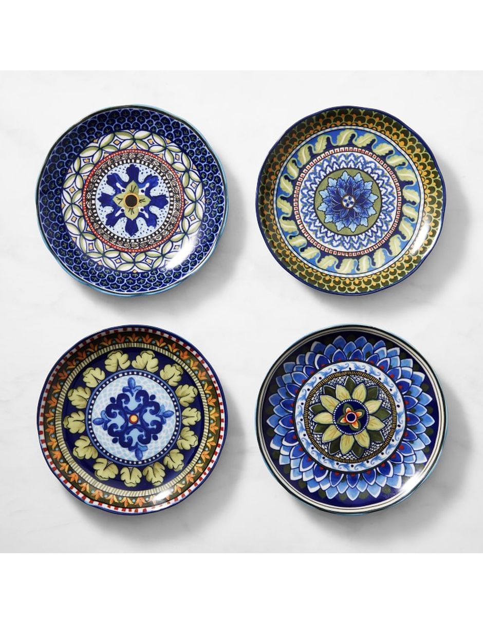 Set platos botana Sicily de cerámica 4 piezas Set platos botana Sicily de cerámica 4 piezas