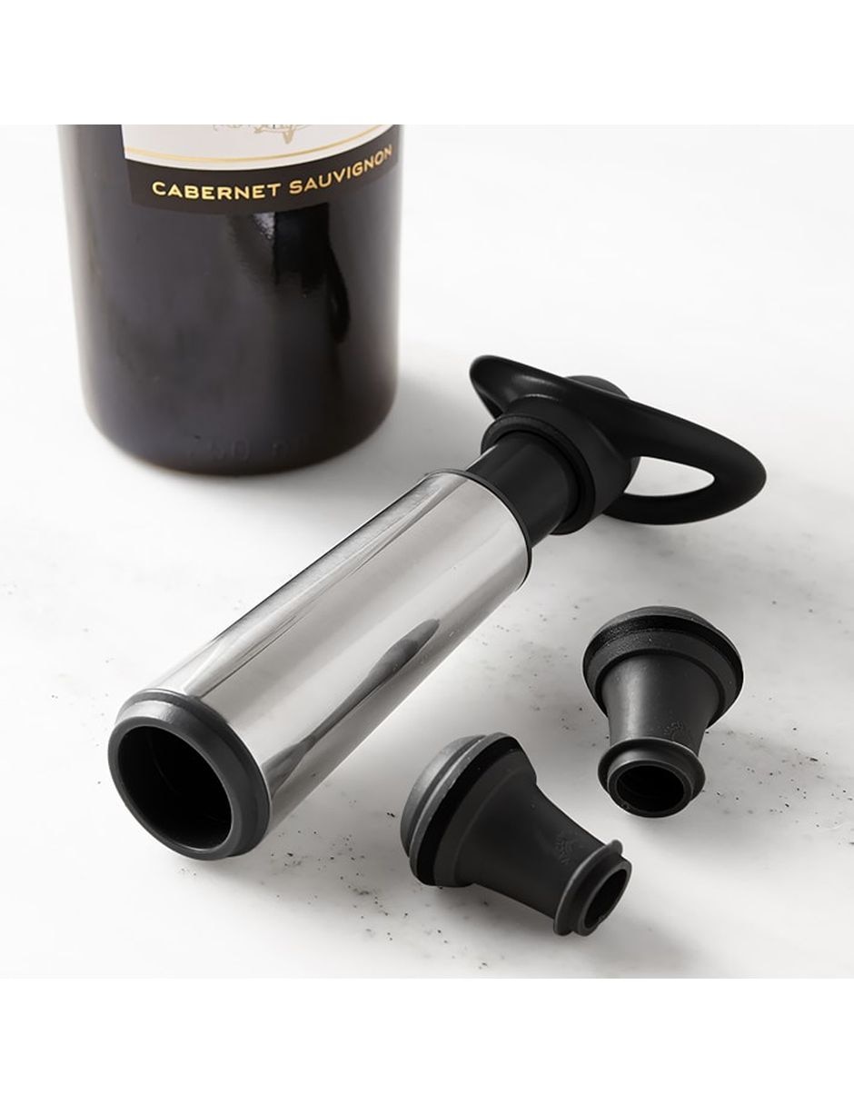 Sacacorchos con forma de T Wine Pump and Stoppers de acero inoxidable 3