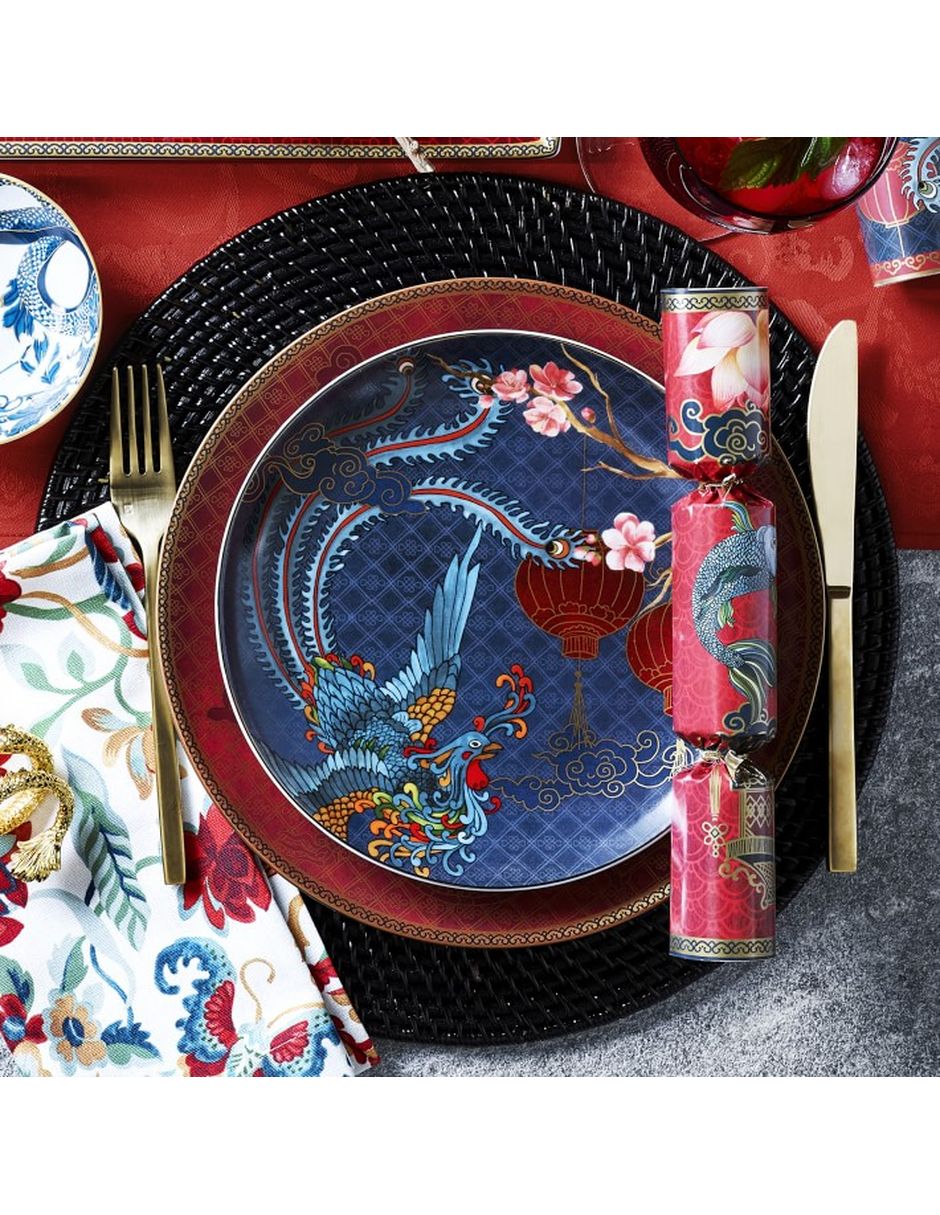 Set platos trinche Lunar New Year de porcelana 4 piezas 2