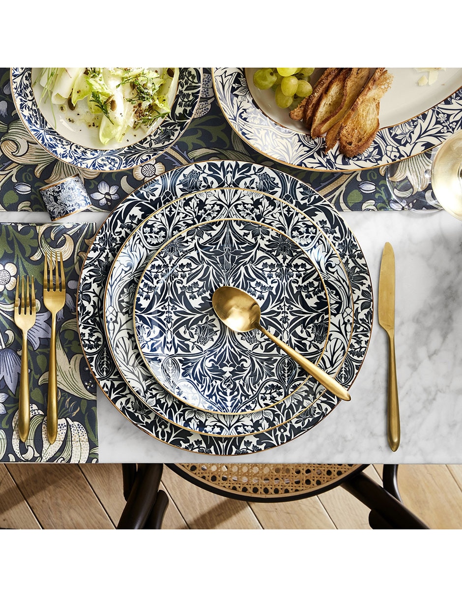 Set platos trinche Morris de porcelana 4 piezas 2
