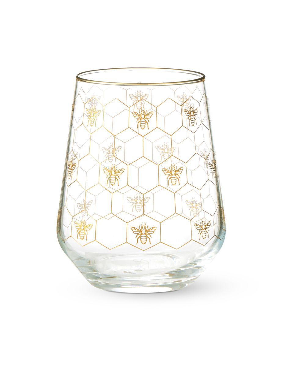 Vaso vino Honeycomb de vidrio