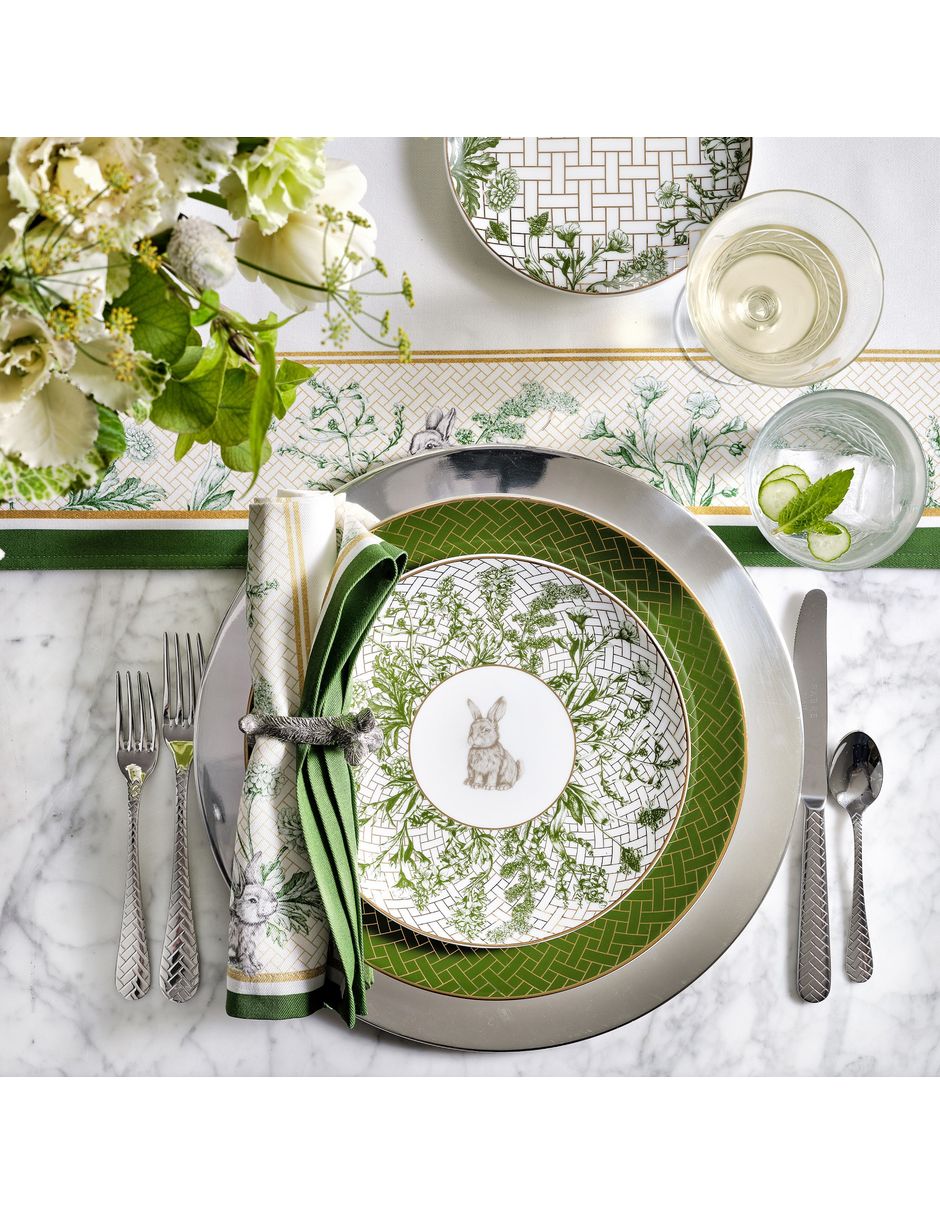 Set platos trinche Garden Lattice de porcelana 4 piezas 2