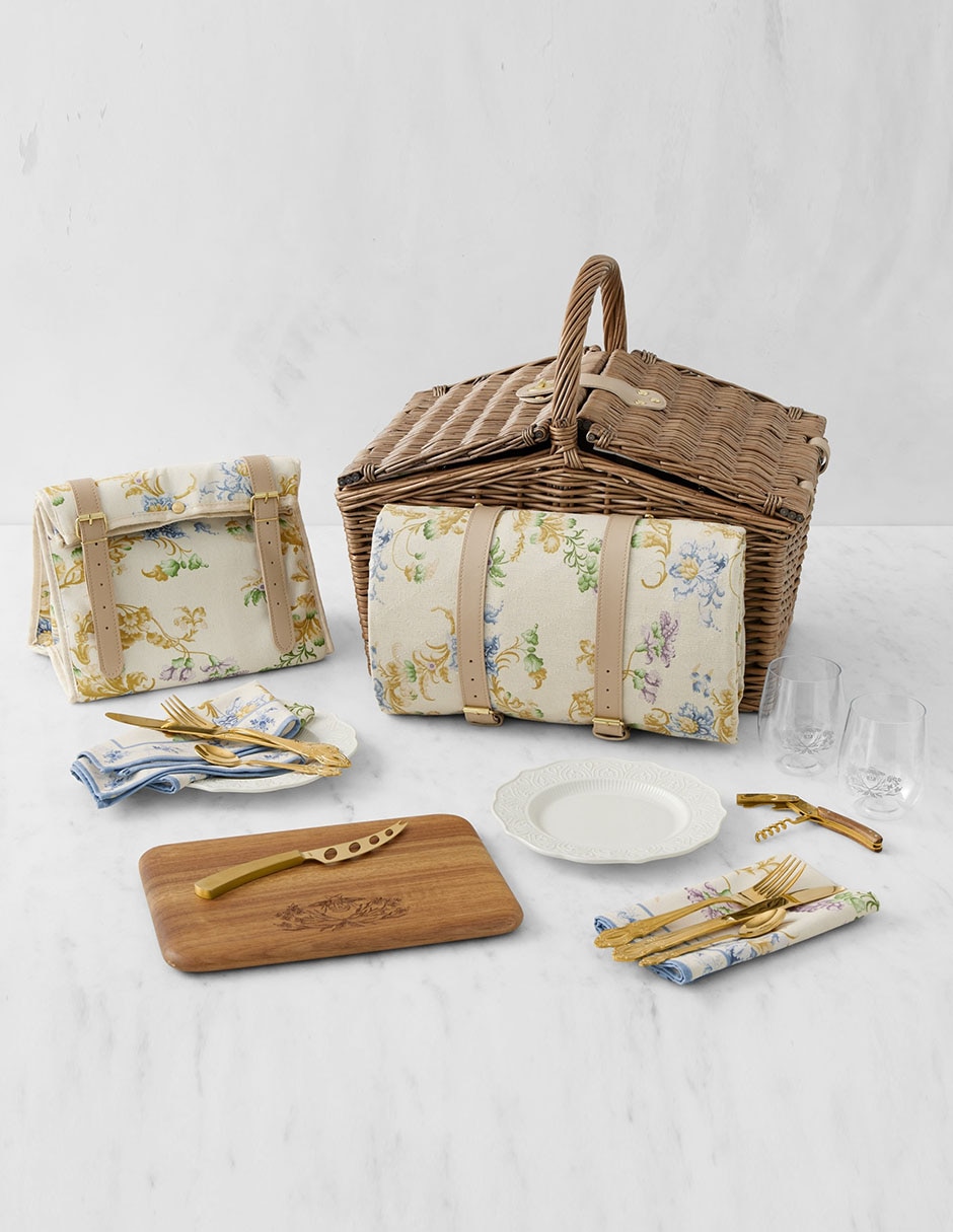 Canasta para picnic bridgerton de madera Canasta para picnic bridgerton de madera