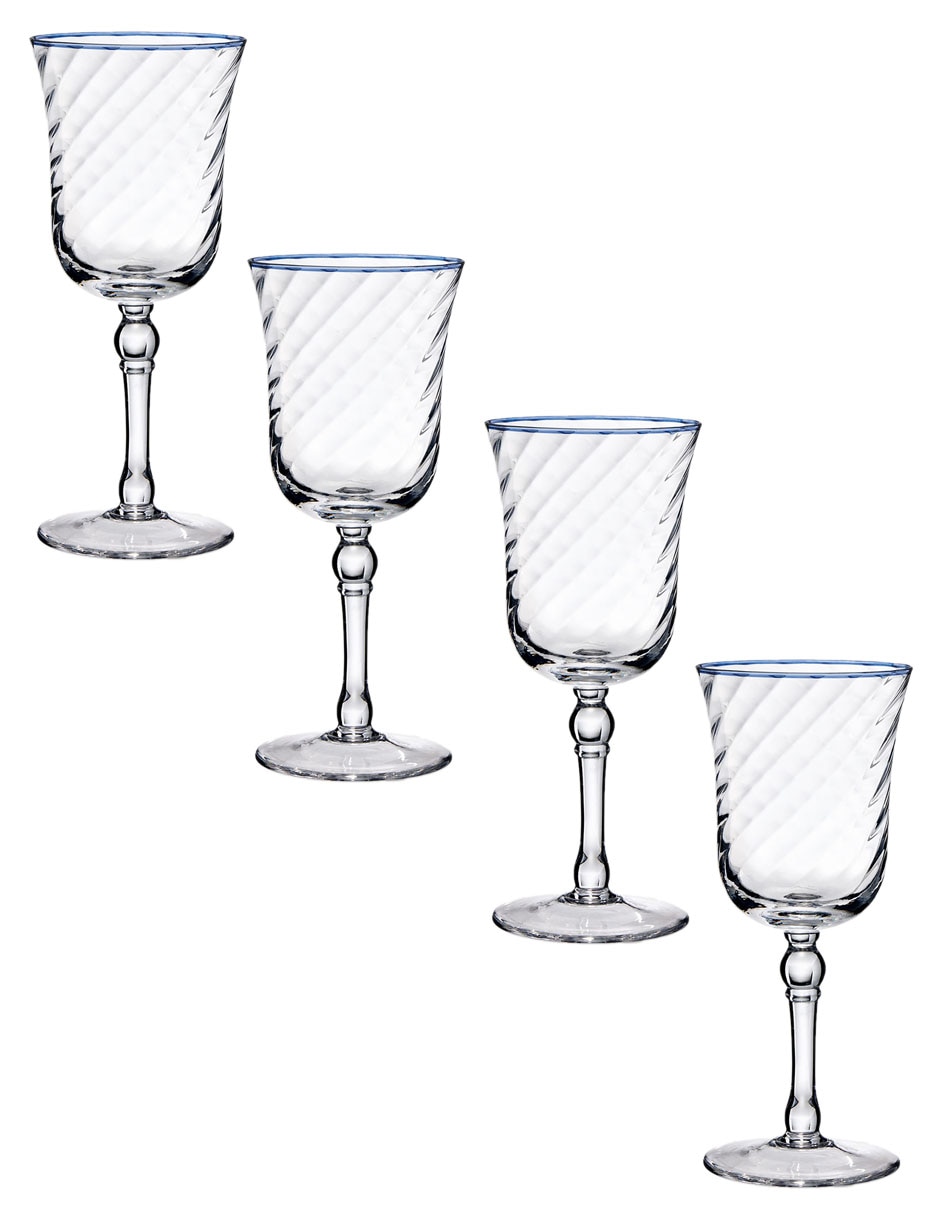 Set de copas para vino Aerin de vidrio 4