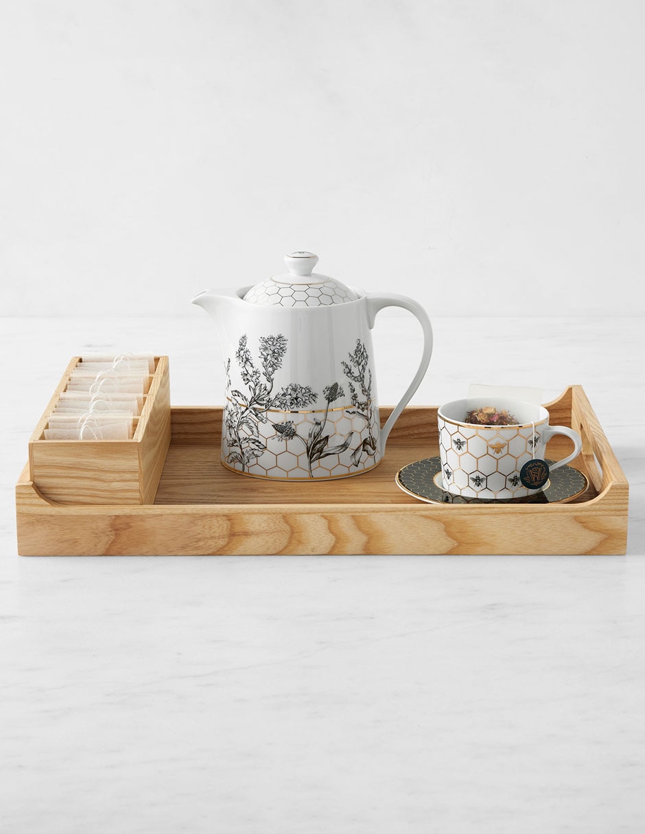 Contenedor Hold Everything Coffee Tea Tray de madera Contenedor Hold Everything Coffee Tea Tray de madera