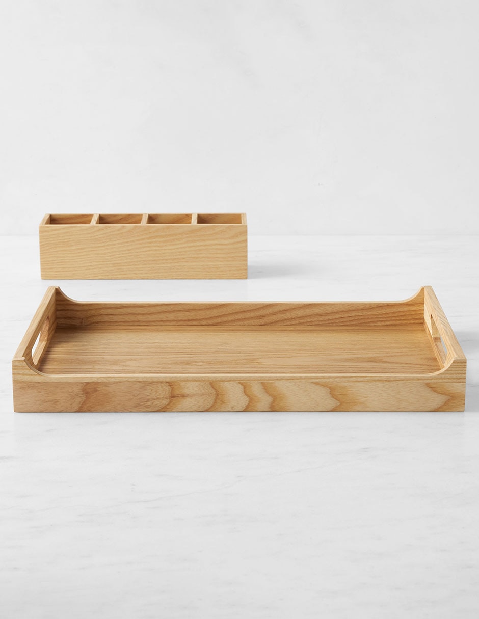 Contenedor Hold Everything Coffee Tea Tray de madera 2