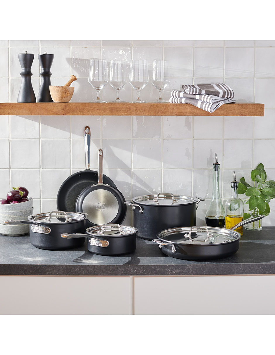 Batería de cocina All-Clad de acero inoxidable antiadherente sin PFOA 10 piezas 3