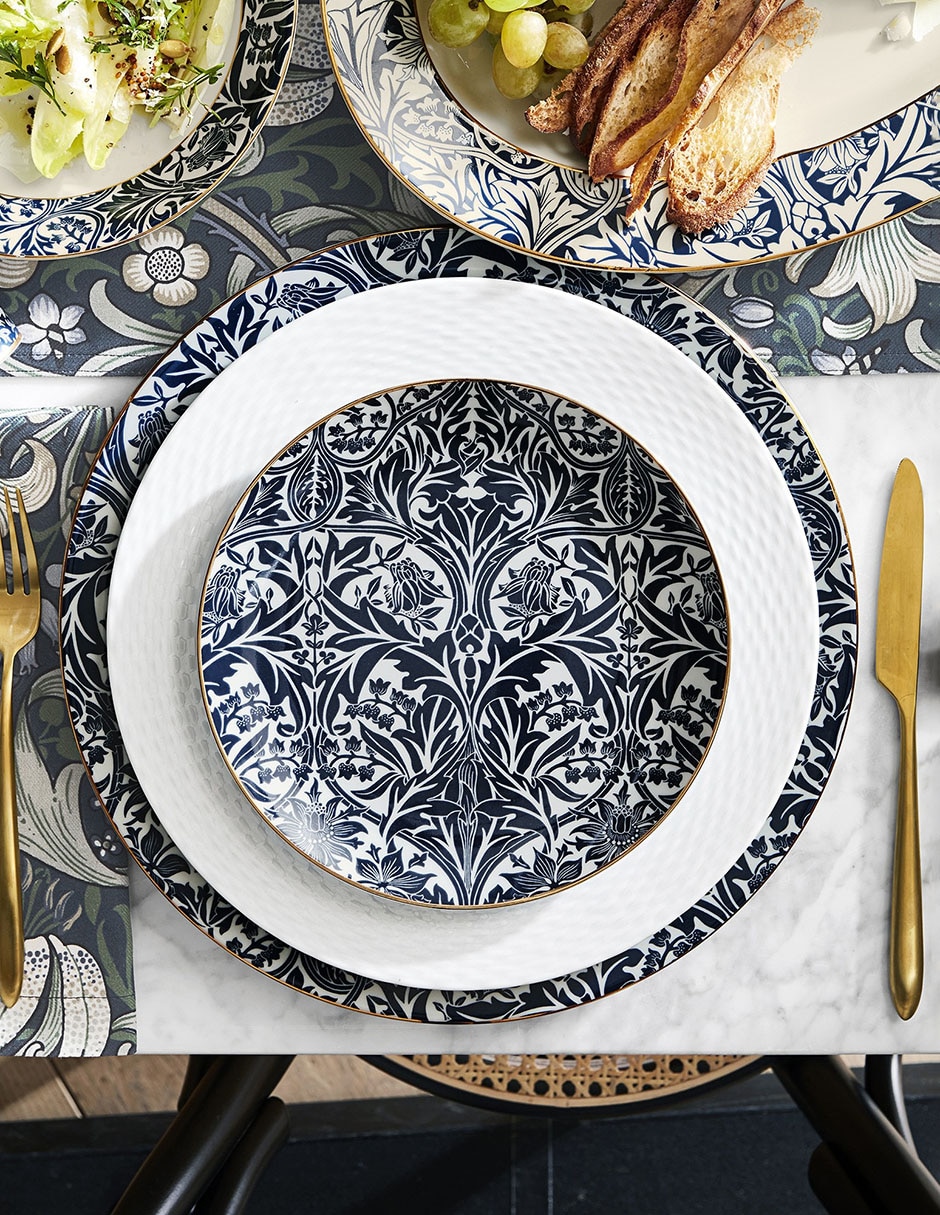Plato base Morris & Co de porcelana 2