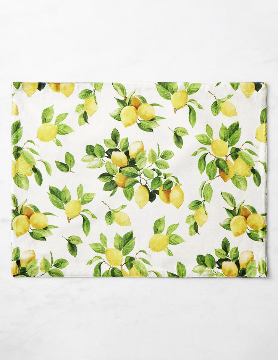 Mantel individual rectangular de algodón Limone 2