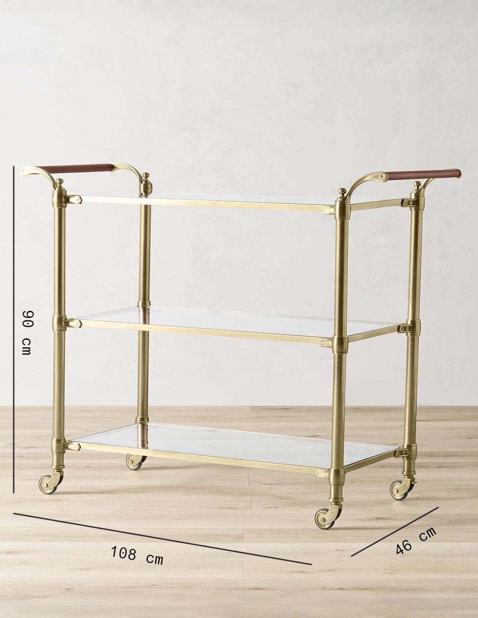 Carrito de bar comedor Beckett metal 8
