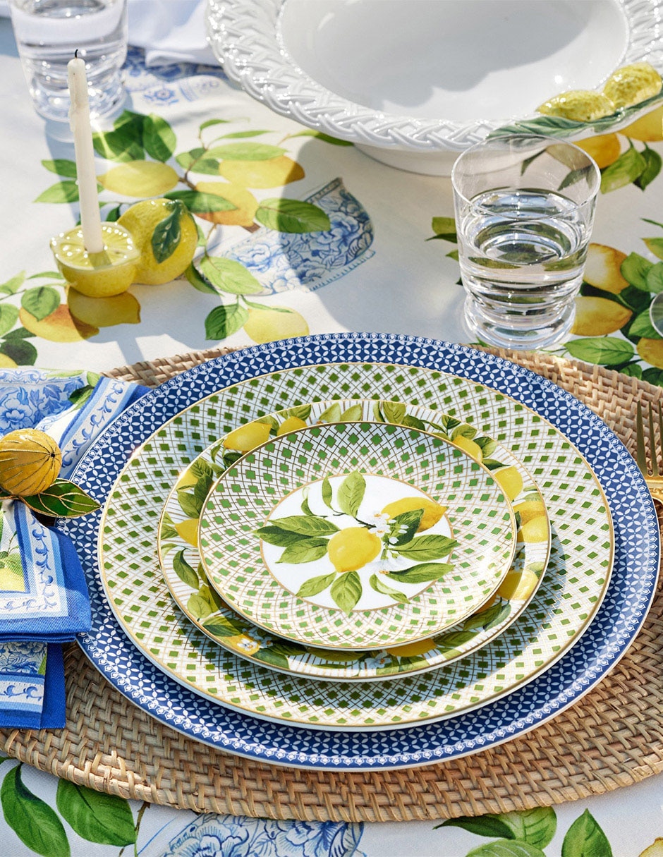 Set platos botana Limone de porcelana 4 piezas 4