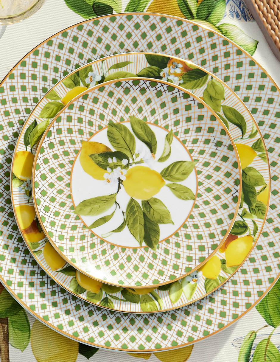 Set platos ensalada Limone de porcelana 4 piezas 2