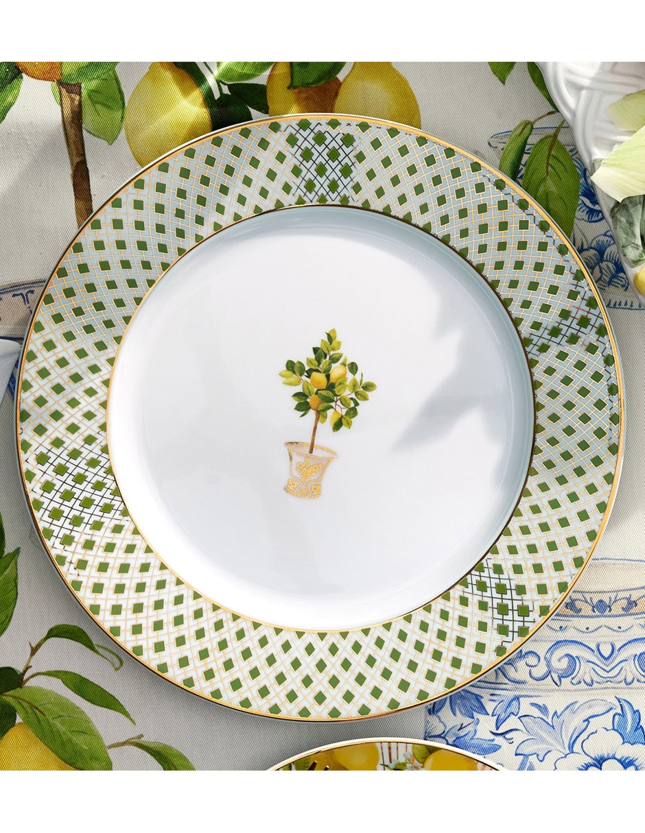 Set platos trinche Limone de porcelana 4 piezas 2