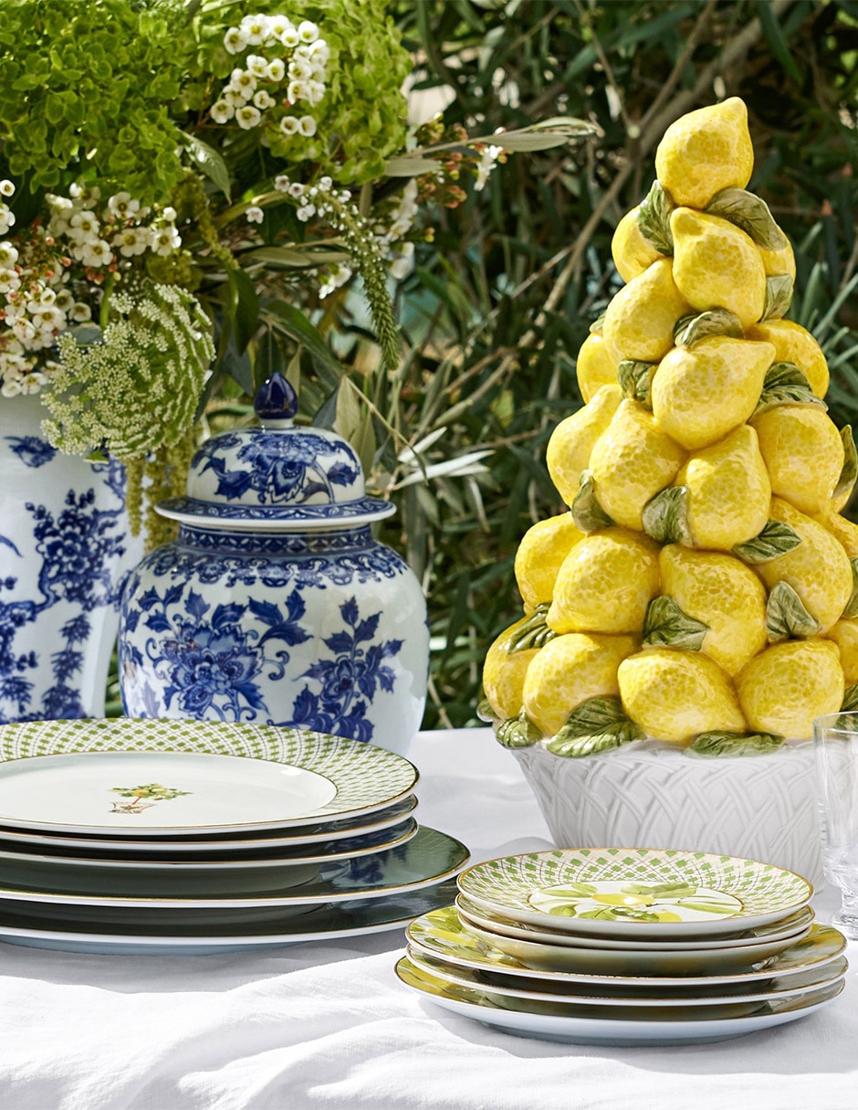 Set platos trinche Limone de porcelana 4 piezas 3