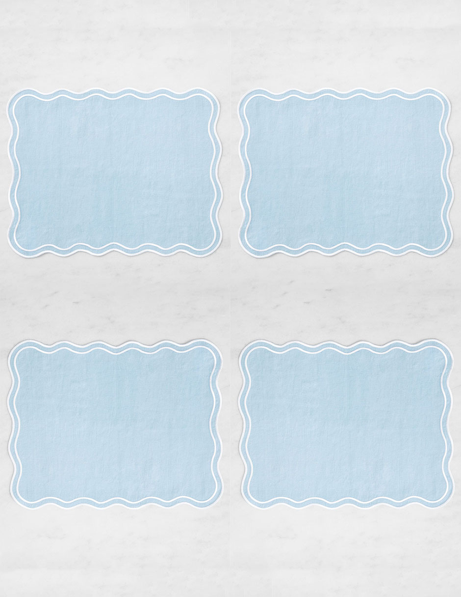 Set mantel individual rectangular de algodón Aerin