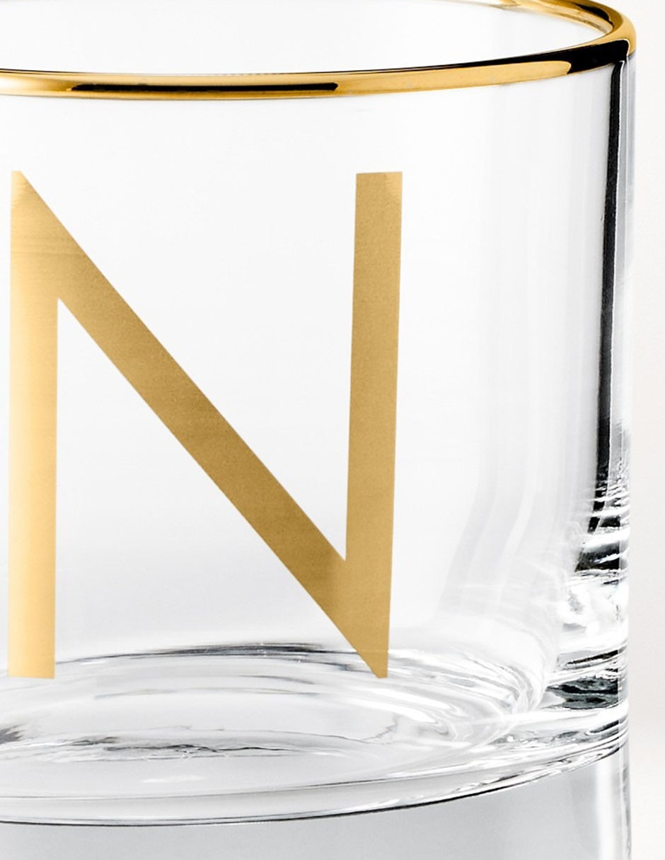 Vaso cocktail Monogram N de vidrio 2