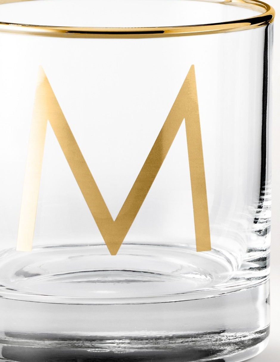 Vaso cocktail Monogram M de vidrio 2