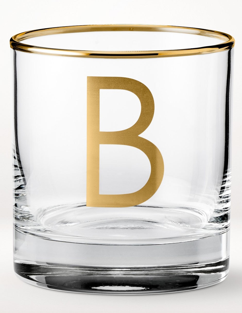 Vaso cocktail Monogram B de vidrio Vaso cocktail Monogram B de vidrio
