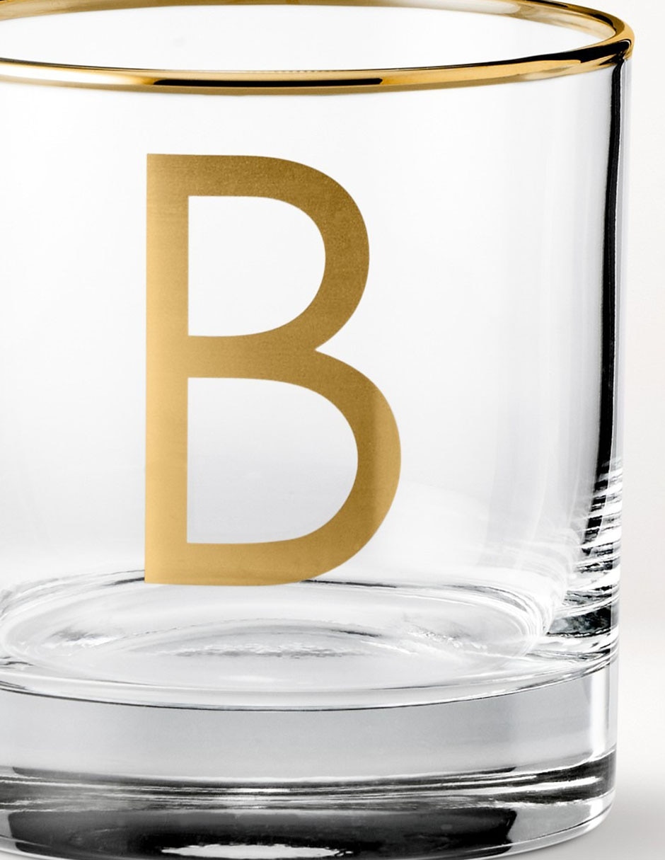 Vaso cocktail Monogram B de vidrio 2