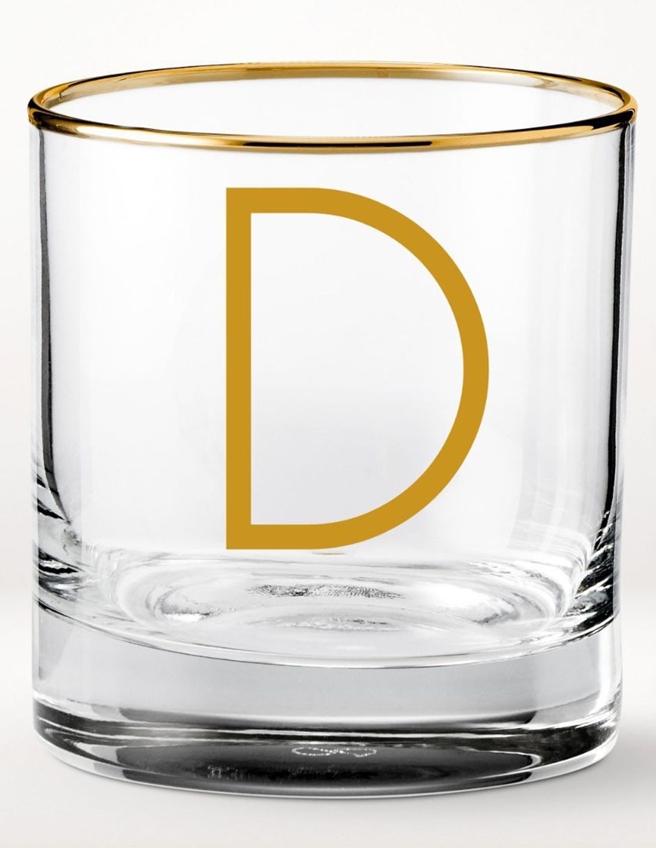 Vaso cocktail Monogram D de vidrio Vaso cocktail Monogram D de vidrio