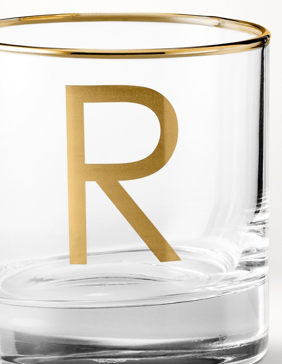 Vaso Doble Pack Monogram R de vidrio 2