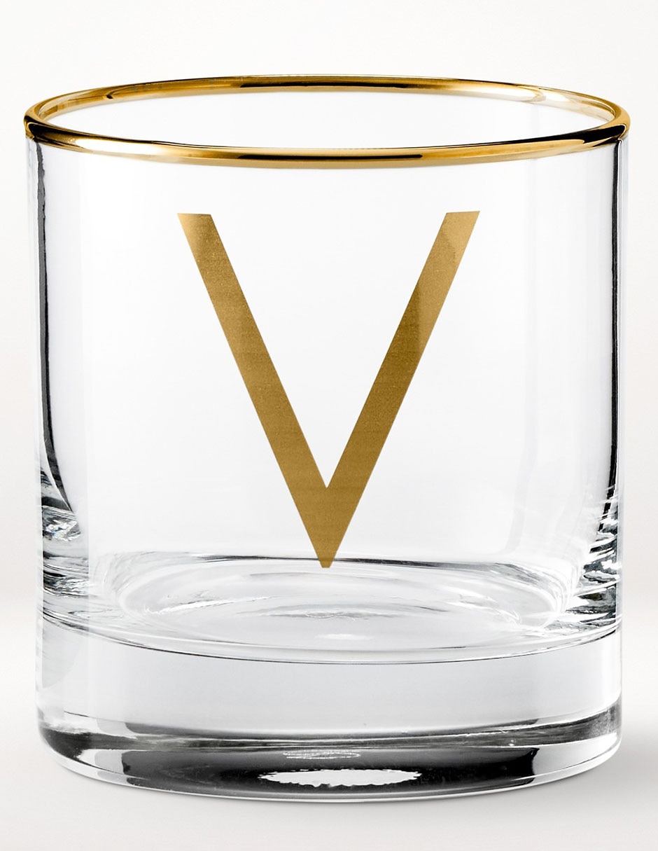 Vaso cocktail Monogram V de vidrio Vaso cocktail Monogram V de vidrio