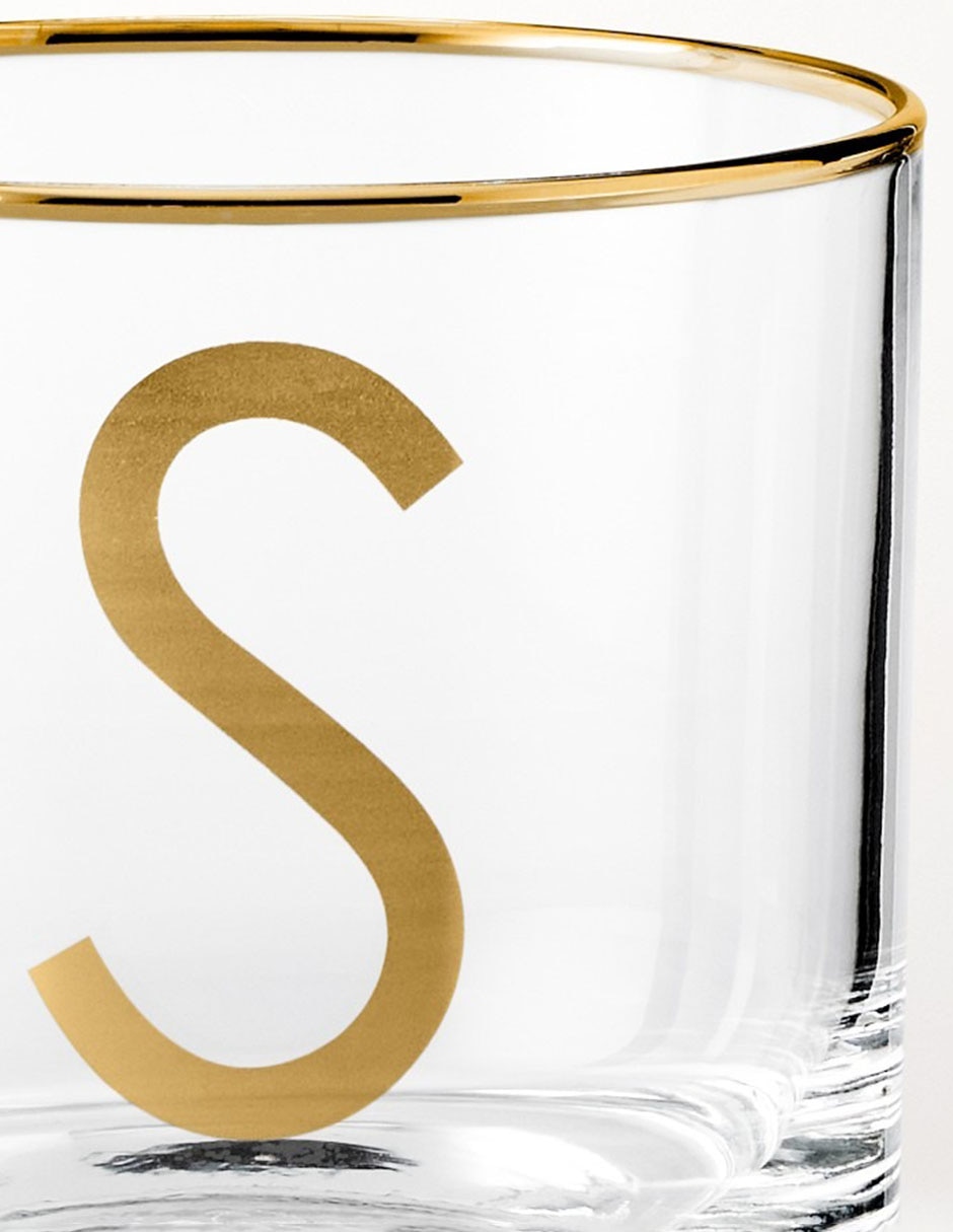 Vaso cocktail Monogram S de vidrio 2