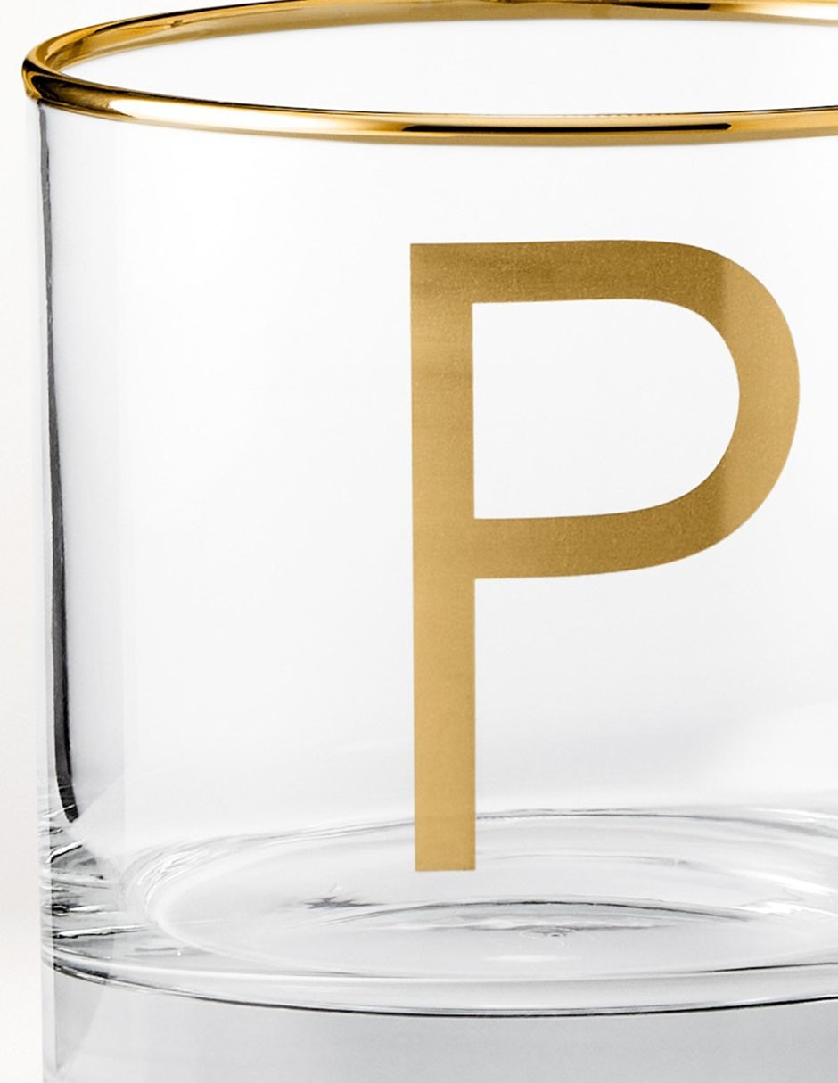 Vaso Doble Pack Monogram P de vidrio 2