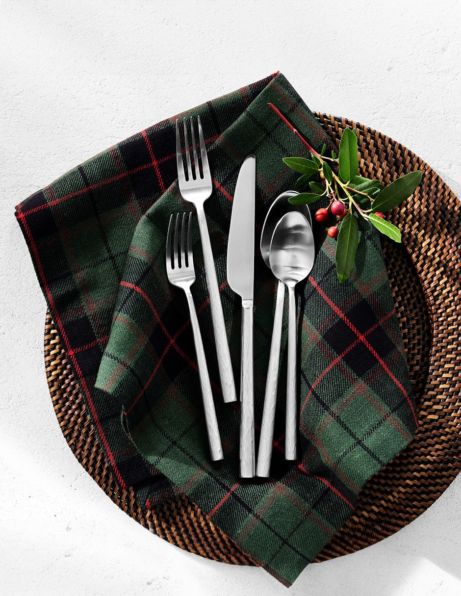 Set servilleta Tartan de sarga de algodón 4 piezas 2