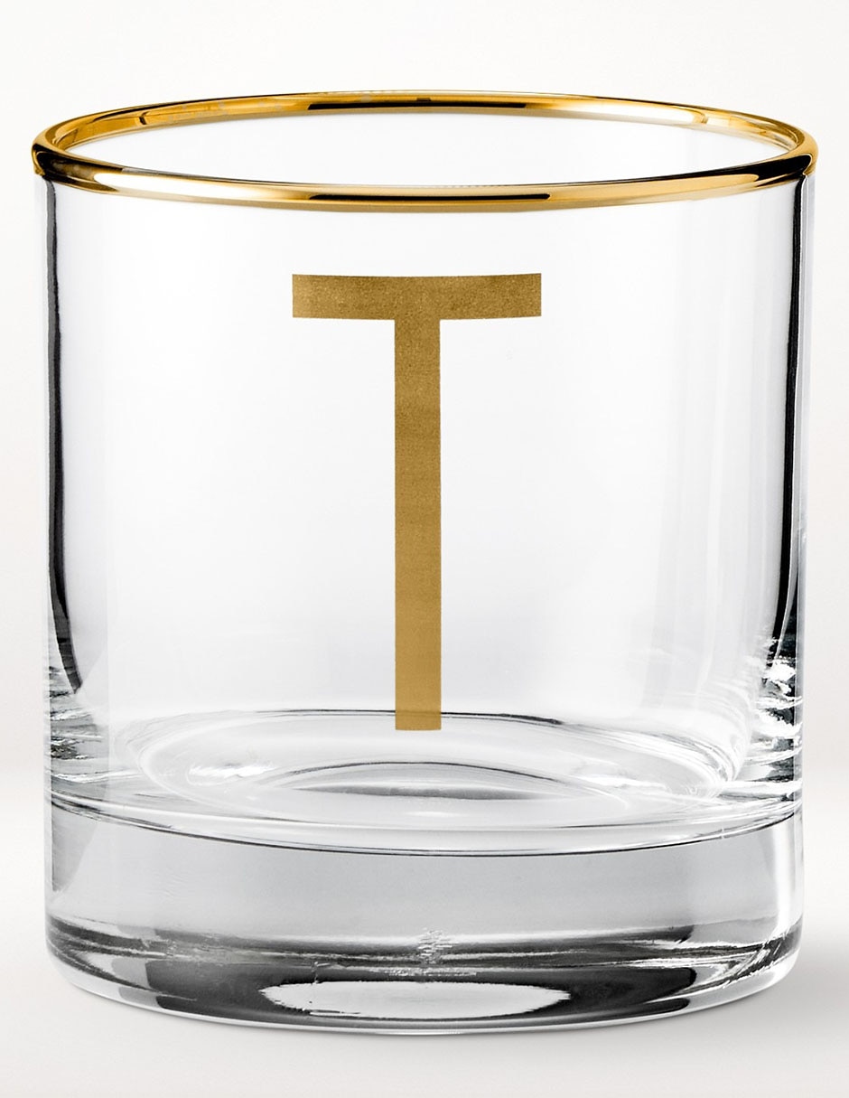 Vaso cocktail Monogram T de vidrio Vaso cocktail Monogram T de vidrio