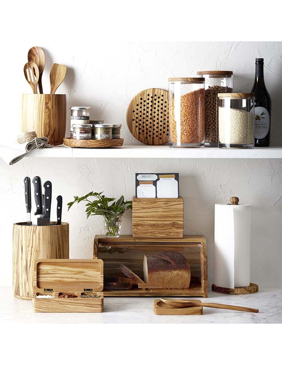 Porta cubiertos Olivewood de madera 2