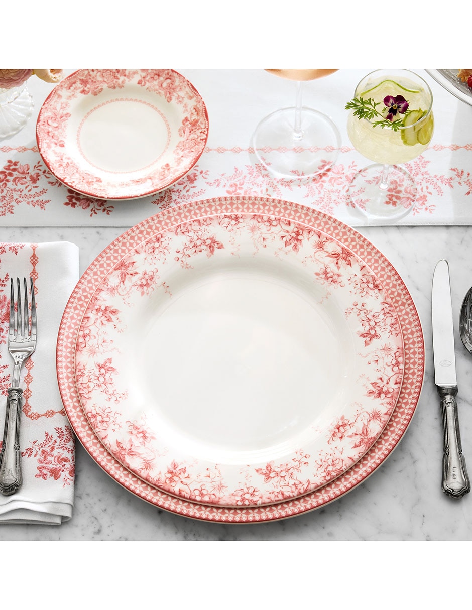 Set platos trinche English Floral de cerámica 4 piezas 2