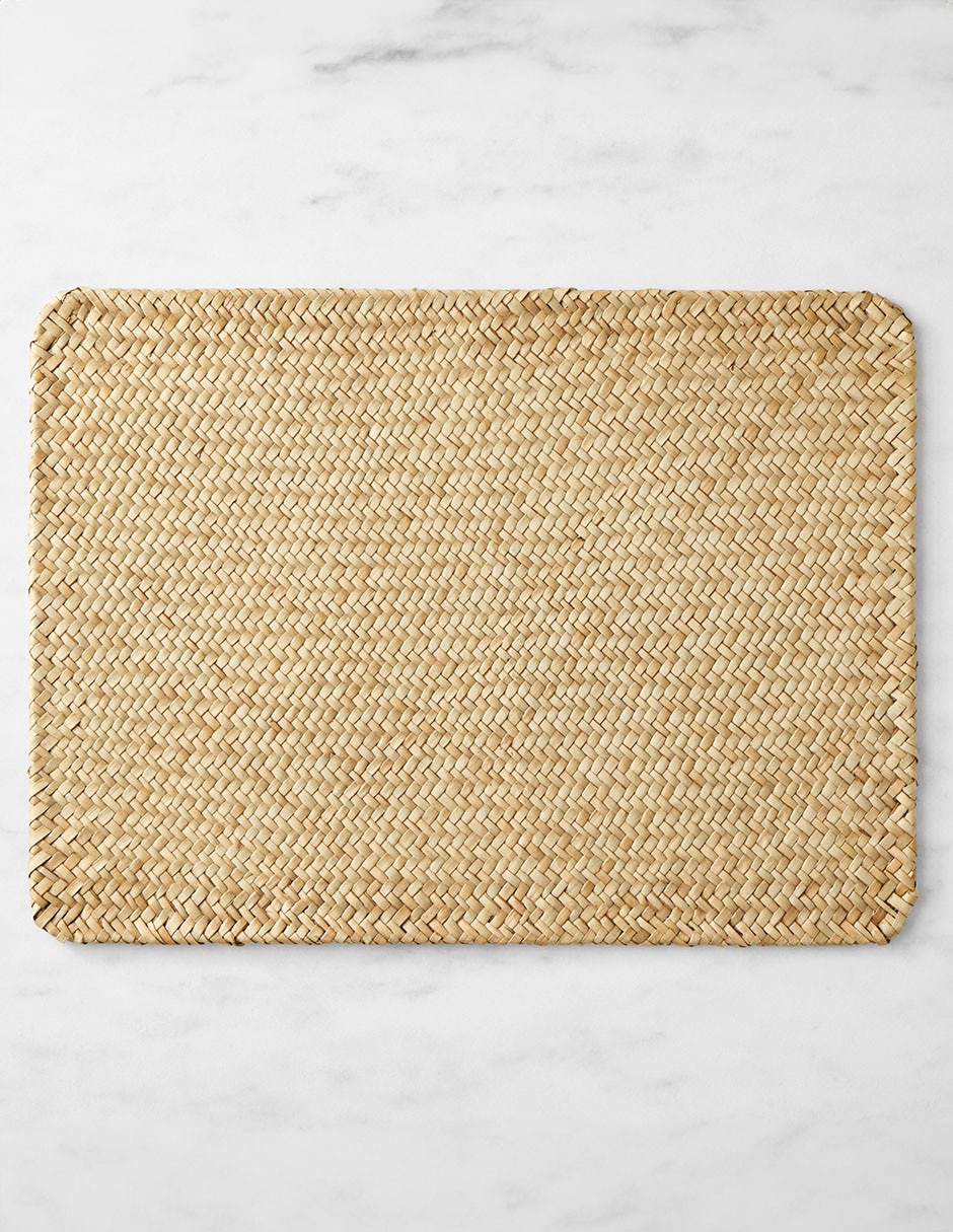 Mantel individual rectangular de hoja de pandano Woven Mantel individual rectangular de hoja de pandano Woven