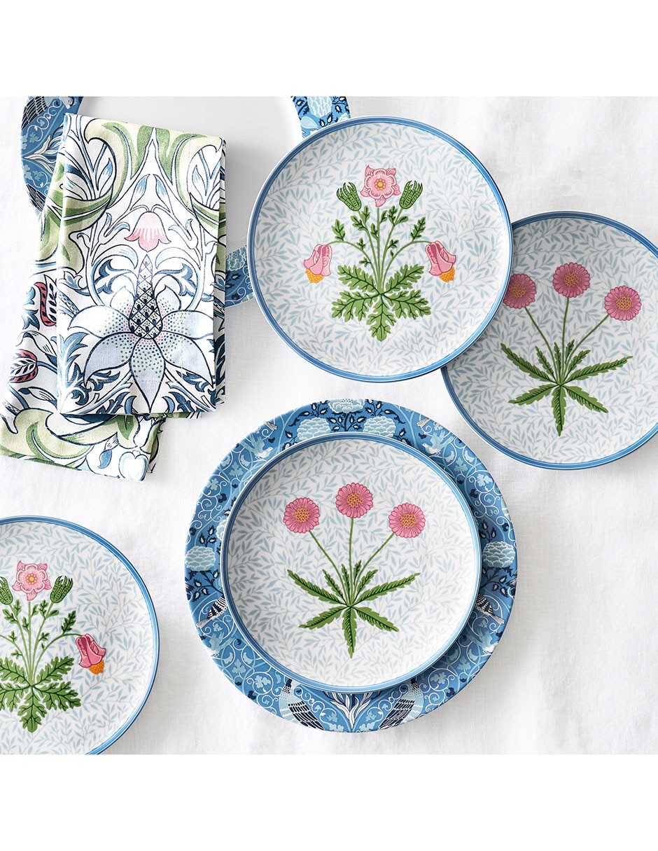 Set platos ensalada Morris & Co de porcelana 4 piezas 4