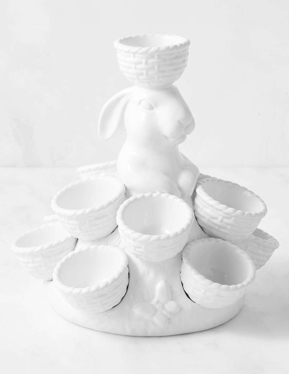 Huevera Sculptural Bunny de cerámica