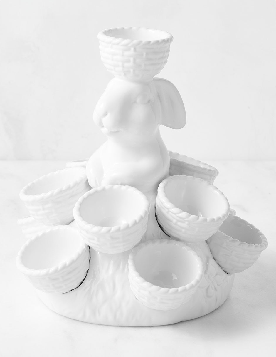 Huevera Sculptural Bunny de cerámica 2