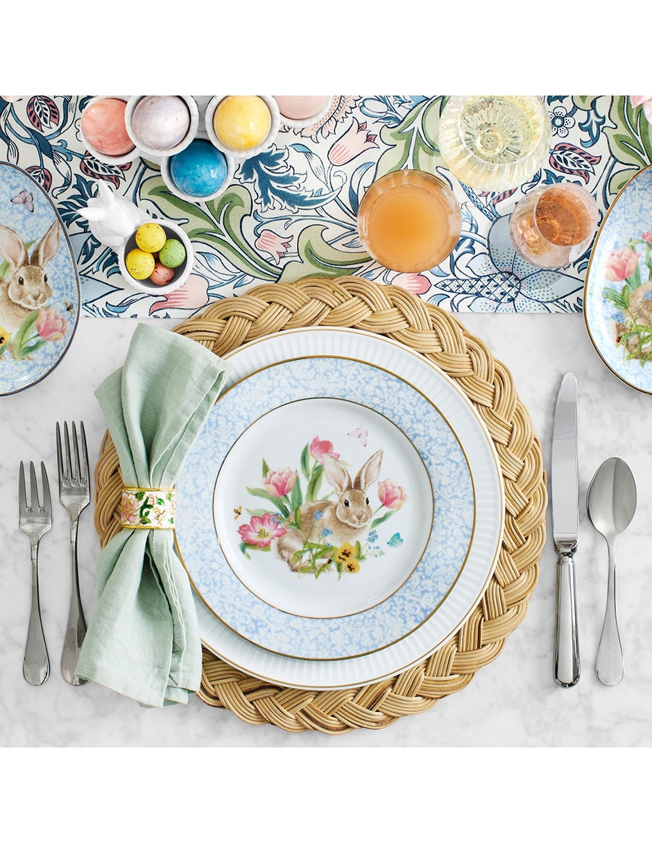 Set platos ensalada Garden Flowers de porcelana 4 piezas 2