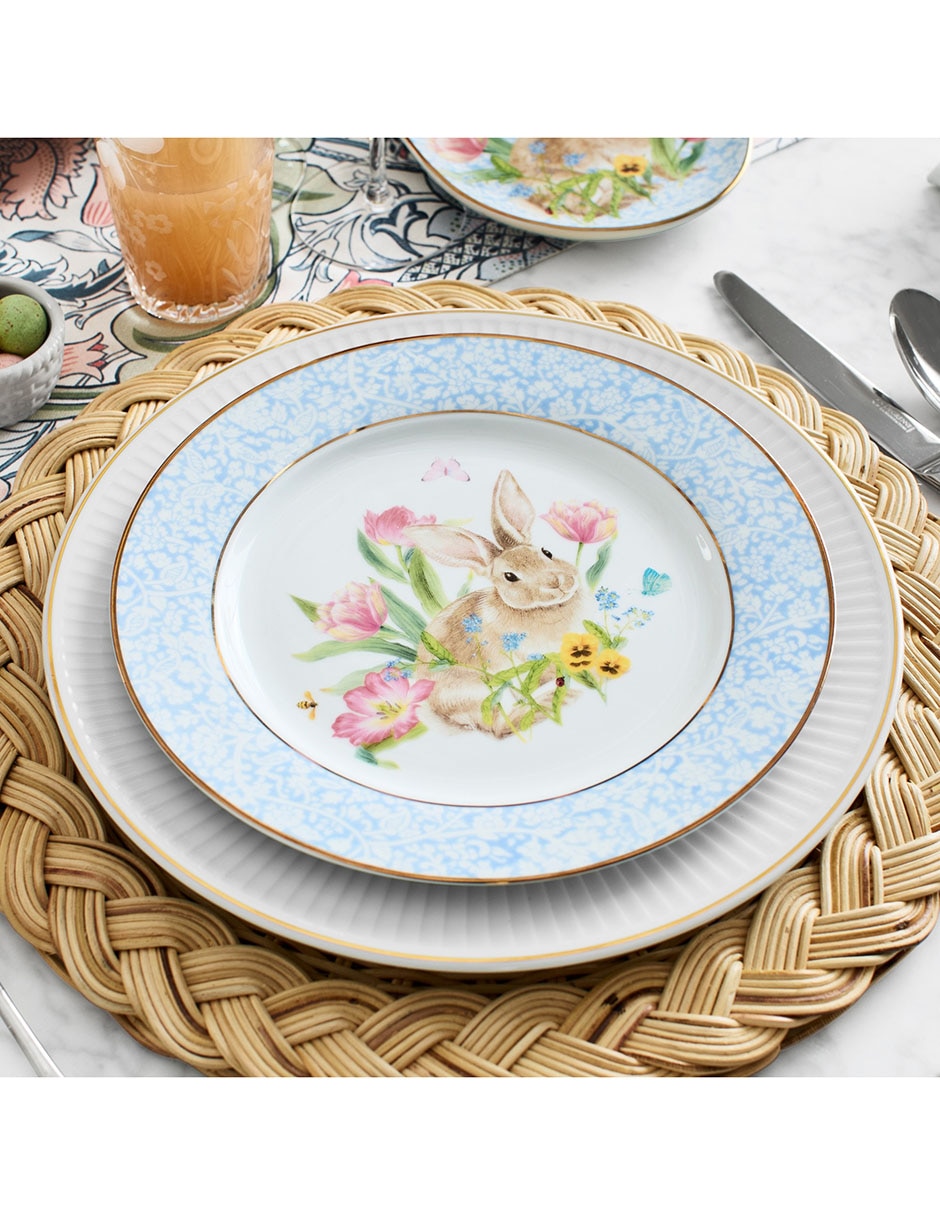 Set platos ensalada Garden Flowers de porcelana 4 piezas 3