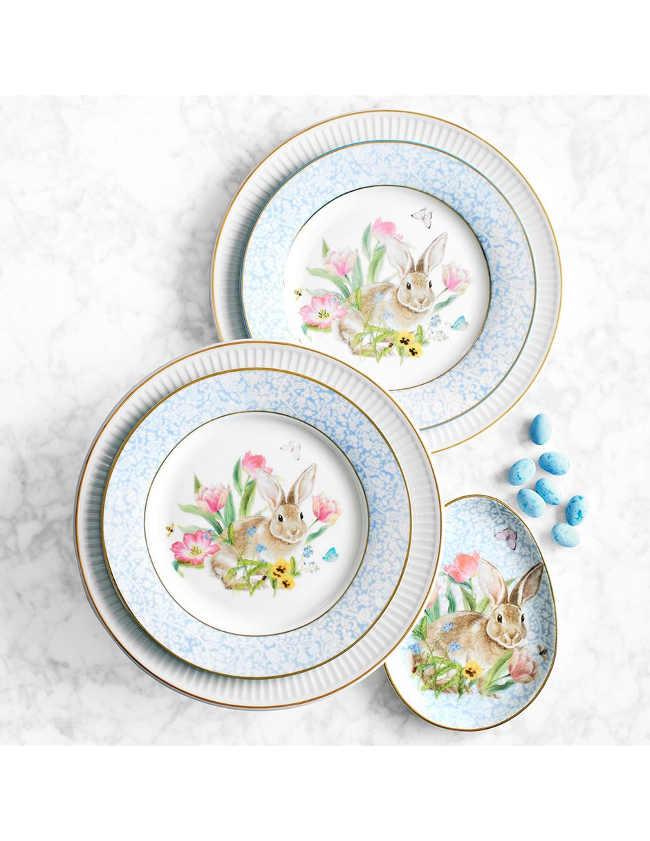 Set platos ensalada Garden Flowers de porcelana 4 piezas 4