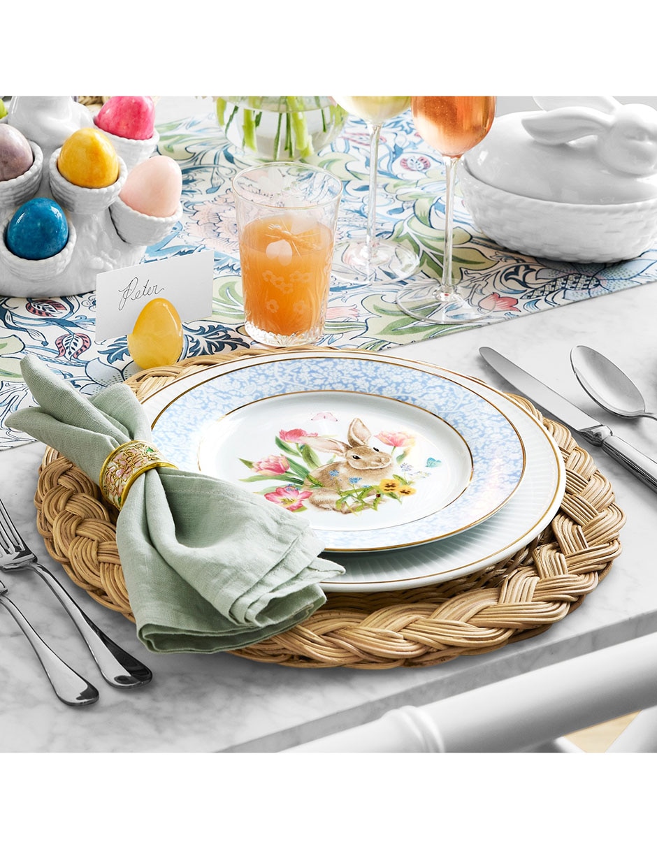 Set platos ensalada Garden Flowers de porcelana 4 piezas 5