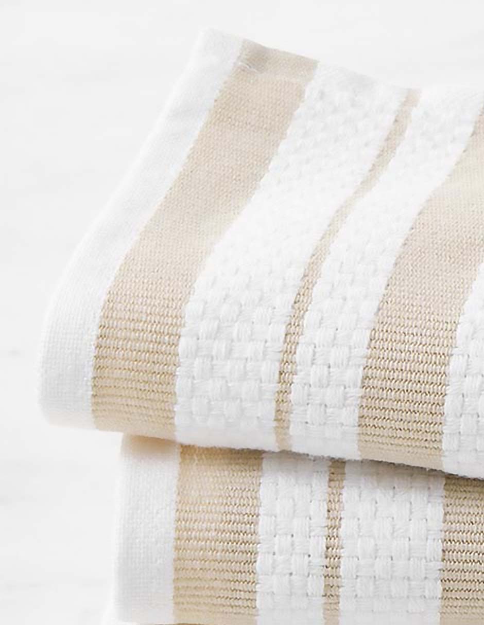 SET TOALLAS CLASSIC STRIPED 4 P, KHAKI
