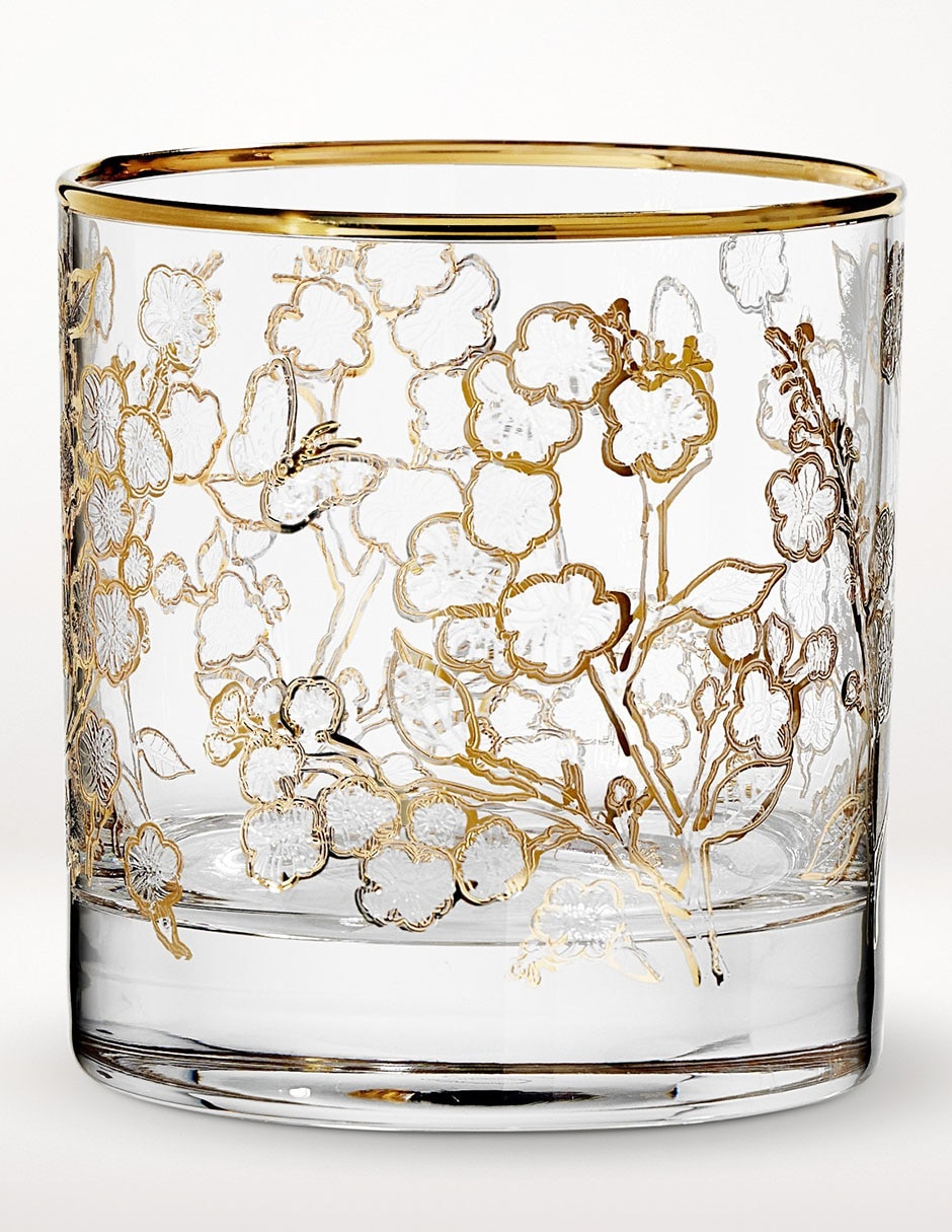 Vaso doble old fashion Cherry Blossom de vidrio Vaso doble old fashion Cherry Blossom de vidrio
