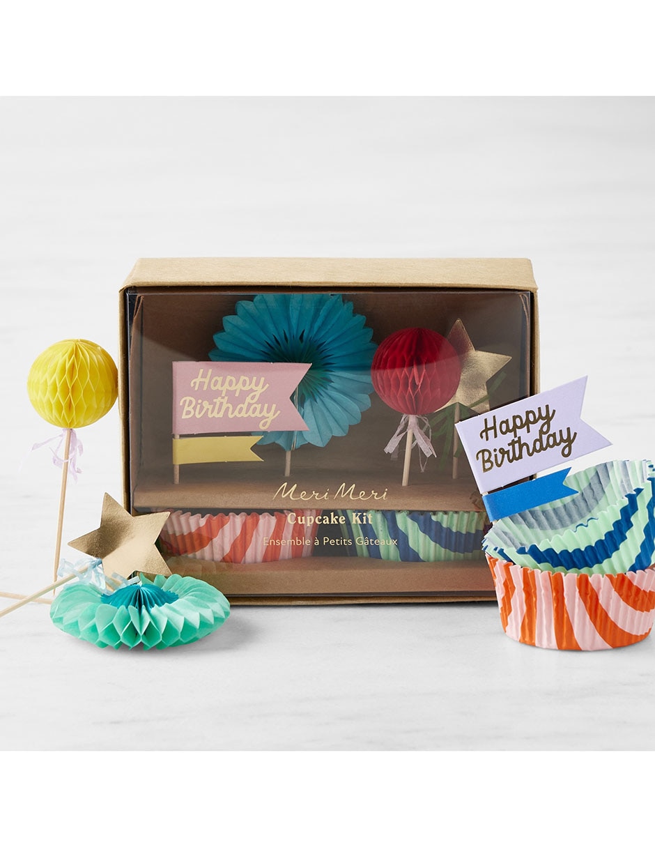 Kit de decoración de cupcakes Meri Meri Birthday con 42 piezas 2