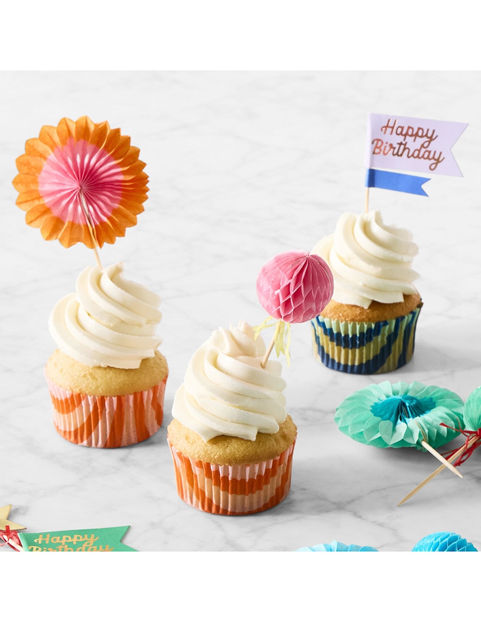 Kit de decoración de cupcakes Meri Meri Birthday con 42 piezas 3